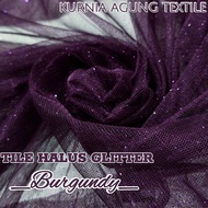 Kain Tile Tulle Tila Gliter Korea 150 cm per Roll Gulungan Murah Bahan Rok Dress Gaun Kebaya Kurnia 