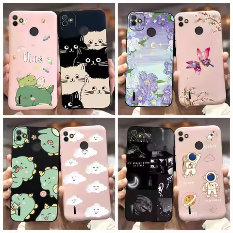 For Tecno POp 5 Case BD2 BD2p Stylish Candy Painted Back Cover Soft Silicone Phone Cases For Tecno P