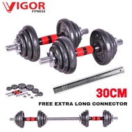 20KG Cast Iron Dumbbell and Barbell (FREE 30cm Connector) B75