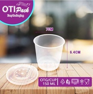 Gelas Pudding OTP 150ml + Tutup / Cup Pudding 150ml (isi 25 pcs)