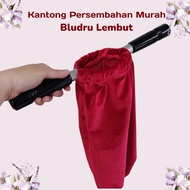 Jumbo Velvet Church Collection Offering Bag Sunday School Wooden Handle JM 2H