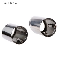 [Kesoto2] White Auto -on Steel Muffler Exhaust Tips for  A4 Q5 Q3 A3 09-15