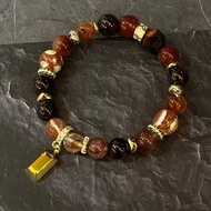 客製化水晶礦石手鍊 紅色調 戰國紅瑪瑙、紅瑪瑙、紅石榴