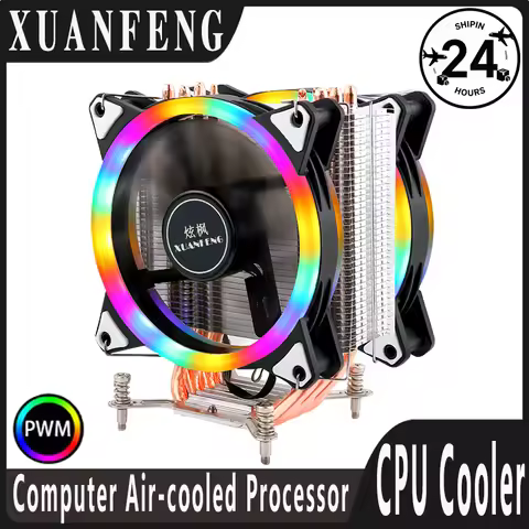 XUANFENG CPU Processor Efficient Cooler 120mm ARGB Fan 4/6 Heat Pipe Compatible LGA2011 2066 x79 x99