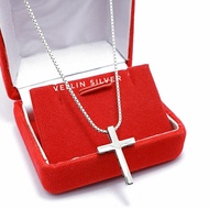 925 Silver Cross Necklace - Men's Cross Necklace - 925 Silver Women's Cross Necklace
