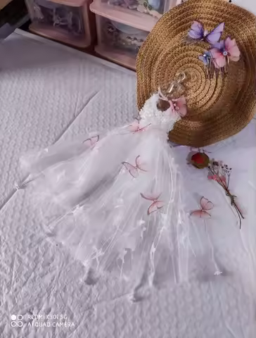 Original Blythe Super Fairy Butterfly Dress 2pcs Dress+Hair Accessories 1/6 30cm(Fit for azone,Pulli