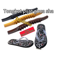 Kayu urut kayu Ghua SHA BONUS sandal refleksologi tradisional terapi mengikis belakang