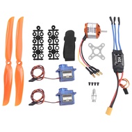 1400KV Brushless Motor 30A ESC XT60 Plug SG90 9G Mini Servo 8060 Propeller for RC Fixed Wing Plane H