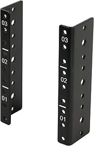 Tecmojo 3U Vertical Rack Rail Pair Kit DIY Rack Rails Kit, 12-24 Screws Included to Mount Equipment 