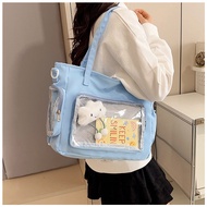 Japanese Style Anime Badge Ita Bag Doll Display Transparent Shoulder Bag Large Capacity Tote Bag Lig