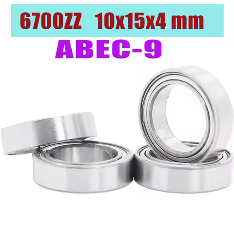 6700ZZ Bearing ( 10 PCS ) 10x15x4 mm ABEC-9 Slim Thin Section Deep Groove 6700 Z ZZ Ball Bearings 61