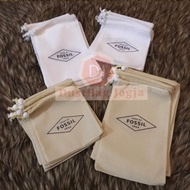 Db Wallet FOSSIL NEW DustBag Tas Drawstring Saung Cover Branded Wallet - FN WS Krem Limited