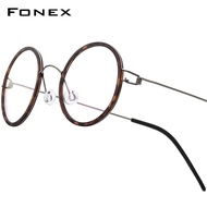 FONEX Titanium Gọng kính nam giới thiết kế thương hiệu kính mắt dáng vuông siêu nhẹ chất lượng cao N