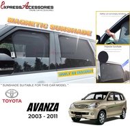 Toyota Avanza 2003-2011 6pcs Magnetic Sunshade Magnet Sun shade Sunshield (6pcs)