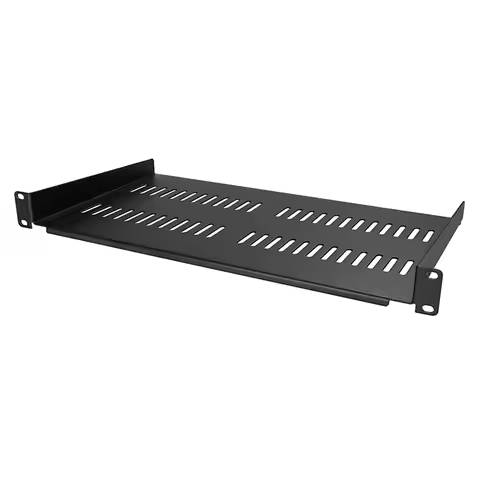 1U Server Rack Mount Shelf Vented Cantilever Tray For 19Inch Network Equipment Rack & Cabinet, Fine