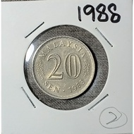 ( Currency ) 20 Sen 1988 / Malaysia Parliament House