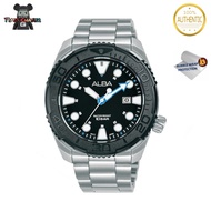 ALBA AG8M15X1 / AG8M15X Stainless Steel Strap & Case Active Black Dial Men Watch [ Official Warranty