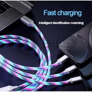 3-in-1 2-in-1 USB LED DATA CABLE FAST CHARGING TYPE C MICRO iphone