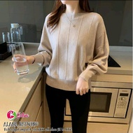 Alana Thick Stretch Batwing Sleeve Knit Top Blouse