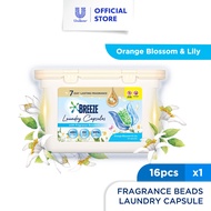 Breeze 3in1 Fragrance Beads Laundry Capsule Lily & Orange Blossom 16pcs