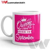 Birthday Mug Glass Birthday Gift September Queens Are Born In September 10