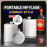 ATAS Stainless Steel Portable Whiskey Hip Flask Whisky Flasks Liquor Outdoor Alcohol Flagon Wine Drinking Bottle 威士忌随身酒壶