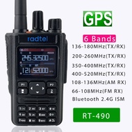 ZFEIO Radtel RT-490แอปพลิเคชั่น GPS บลูทูธวิทยุสมัครเล่นสองทางวิทยุ256CH อากาศทอล์คกี้ USB-C VOX SOS