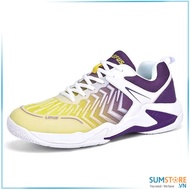 Giày Cầu Lông Thể Thao Lefus L029 Màu Vàng Tím - Giày Thể Thao Khô Thoáng Nhẹ Nhàng Êm Ái