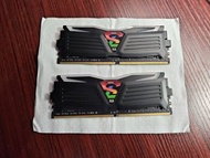 GeIL DDR4-3000 16GB PC4-24000 (2x8) Super Luce Black RGB Lite (GLC416GB3000C16ADC)記憶體桌上型電腦記憶體 