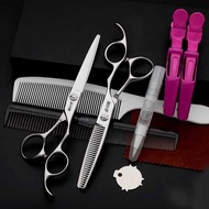 Hairdressing Scissors Hair Salon Firemaker Haircut Scissors 440C Steel Left Hand Cut Bangs Cut Flat 