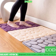 POLI 40*60cm Bathroom Carpet Feet Pad Pebbles Floor Bathtub Anti Slip