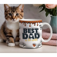 Father's Day 3d White Mug Funny designs BEST DAD EMERGENCY DAD JOKES