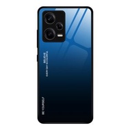 全城熱賣 - 適用於小米 紅米Note 12 Pro 5G China 漸變色玻璃手機殼（藍漸黑）