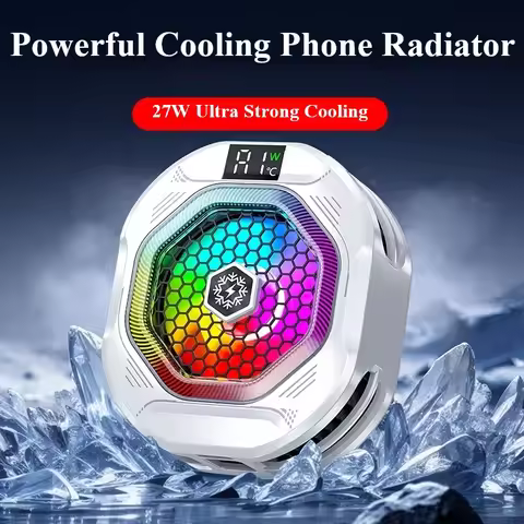 TH12 Pro 27W Semiconductor Phone Cooler Magnetic Ice Cooling Strong Fast Chill Clip-on Gaming Cooler