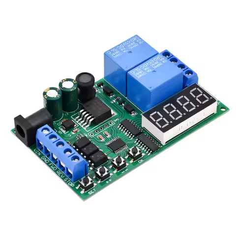 IO53A02 DC 5-24V Cycle Delay Relay Module 0.1s-999min Adjustable Time Control Switch Motor Forward R
