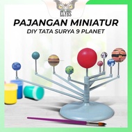 DIY Miniature Solar System 9 Planets Decorative Display Toy for Children