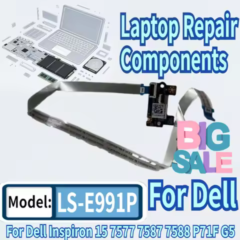 For Dell Inspiron 15 7577 7588 7587 P71F G5 5587 Vostro 7570 7580 P72F Laptop Power Button Board Cab