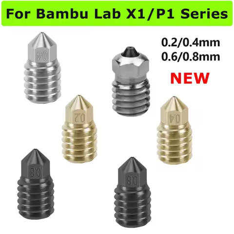 For Bambu Lab Nozzle P1s Nozzle 0.2 0.4 Bambulab X1c Nozzle P1p Bambulabs X1 Carbon for Bambulab Hot