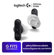 Logitech G FITS True Wireless Gaming Earbuds หูฟังเกมมิ่งแบบเอียร์บัด กระชับแบบขึ้นรูปเฉพาะตัว LIGHTSPEED + Bluetooth ไมโครโฟนบีมฟอร์มมิ่งสี่ตัว (มีให้เลือก 2 สี)