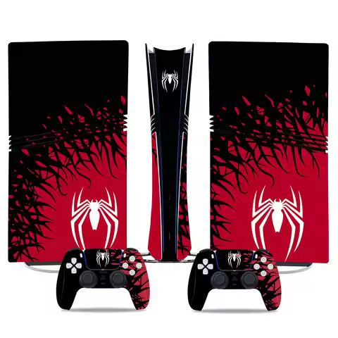 New Spider PS5 Pro Digital Skin Sticker Protector Decal Cover for Console Controller PS5 Pro Sticker