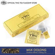 TWG Tea  Milk Oolong  Blue Tea Blend  Cotton Teabag Box 15 Teabags / ชา ทีดับเบิ้ลยูจี ชาอู่หลง มิลค์อู่หลง ชนิดซอง บรรจุ 15 ซอง