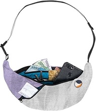 Ticket to the Moon Shoulder Bag, Sling Bag, 275.6 lbs (125 kg), Light Gray/Light Purple