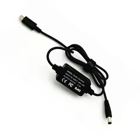 9V 2APD Convertor USB-C to 5.5*2.1mm for Camera DC Coupler AC-PW20 FW50 FZ100 Canon DR400 (BP511) DR