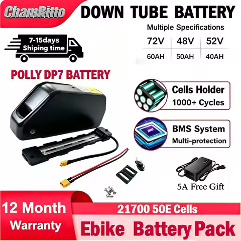 E bike cham-rider 36v 48v 52v 30ah 40 45 50ah 60ah Battery 60v 72V Electric Vehicle Bicycle 21700 Lo