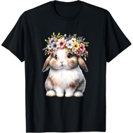 Easter Bunny For - Easter Bunny Flower Graphic T-Shirt