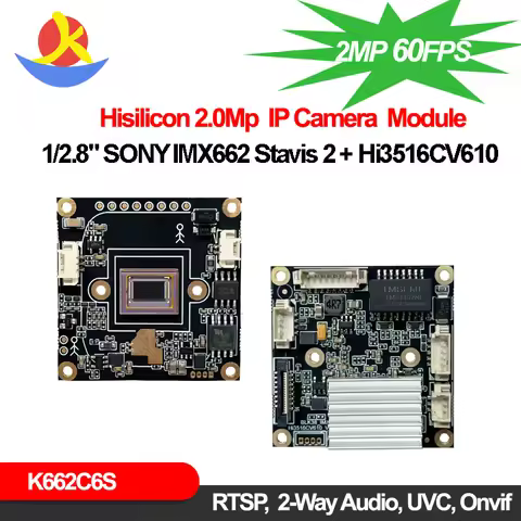 2Mp Super Starlight Imx662 Stavis 2 Network IP Camera Module Hi3516Cv610 60Fps Usb Webcam Night Visi