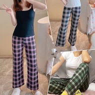 Checkered Cotton Pajama Pants For Women SleepWear