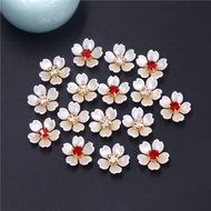 Imitation Shell Five-Petal Flower 15mm Antique diy Accessories Handmade Earrings Headdress Shoes Clo
