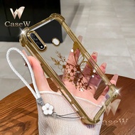 Phone Case For OPPO A31/A8/A12E/ARealme C1/AX5 with Colorful Shiny butterfly flower transparent four