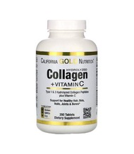 美國California Gold Nutrition Collagen膠原蛋白+ C 6000亳克,1,3型, 250粒裝